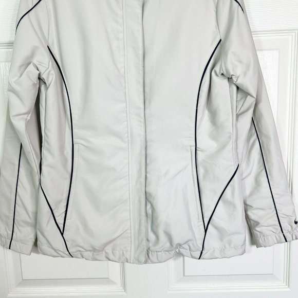 Nike Golf Womens Long Sleeves Full Zip Mock Neck Windbreaker Jacket Size S Cream - Picture 4 of 12
